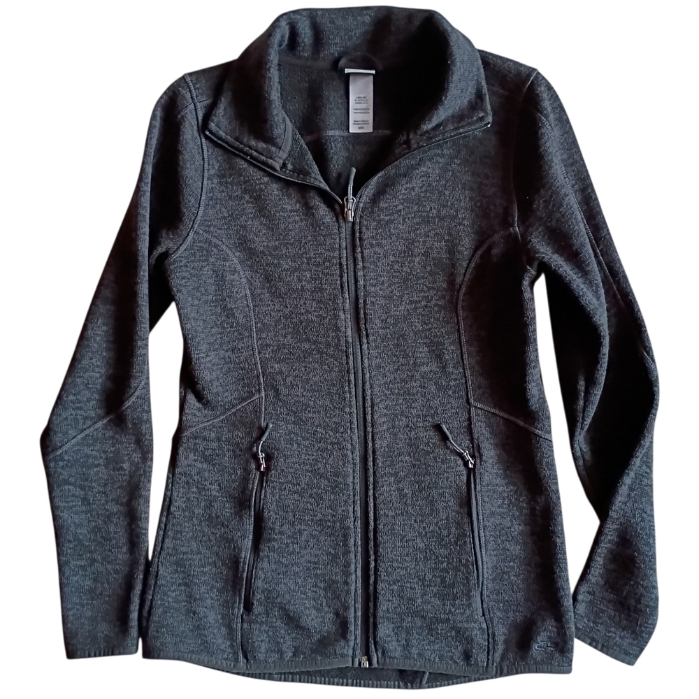 C9 By CHAMPION Women's C9 Jacket Athletic Full Zip Knit Gray MEDIUM